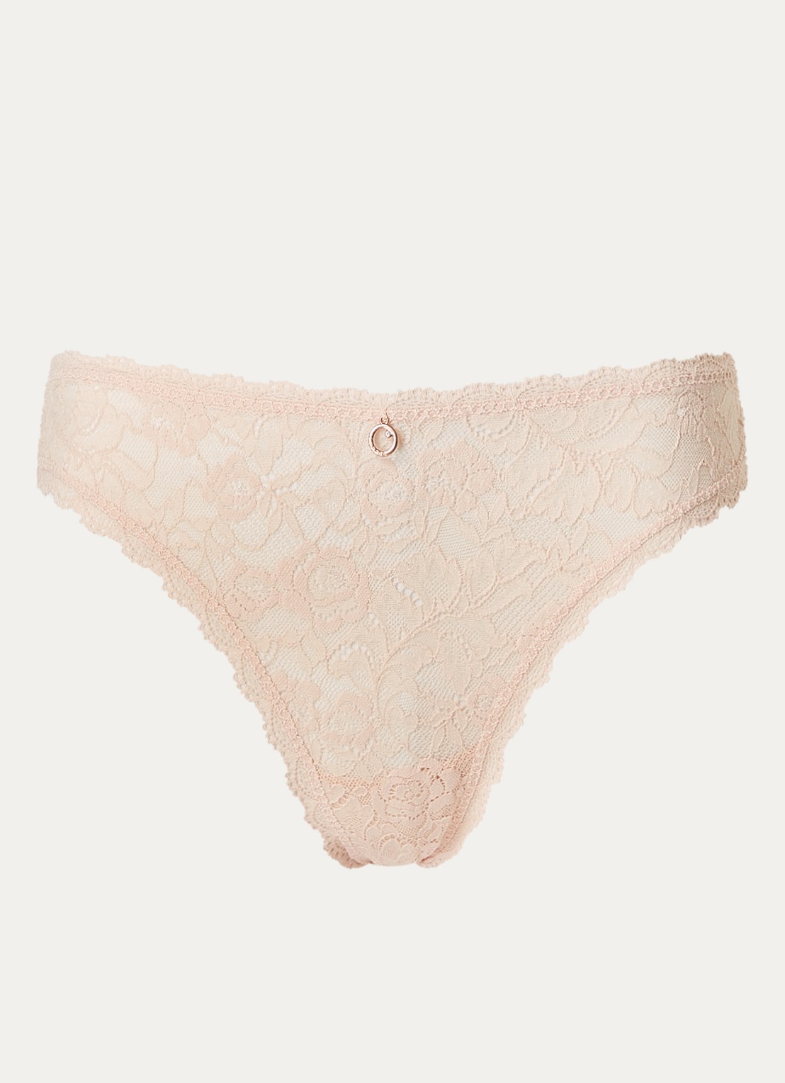 Aubade Rosessence Care tanga van kant - voorkant 2 oudroze