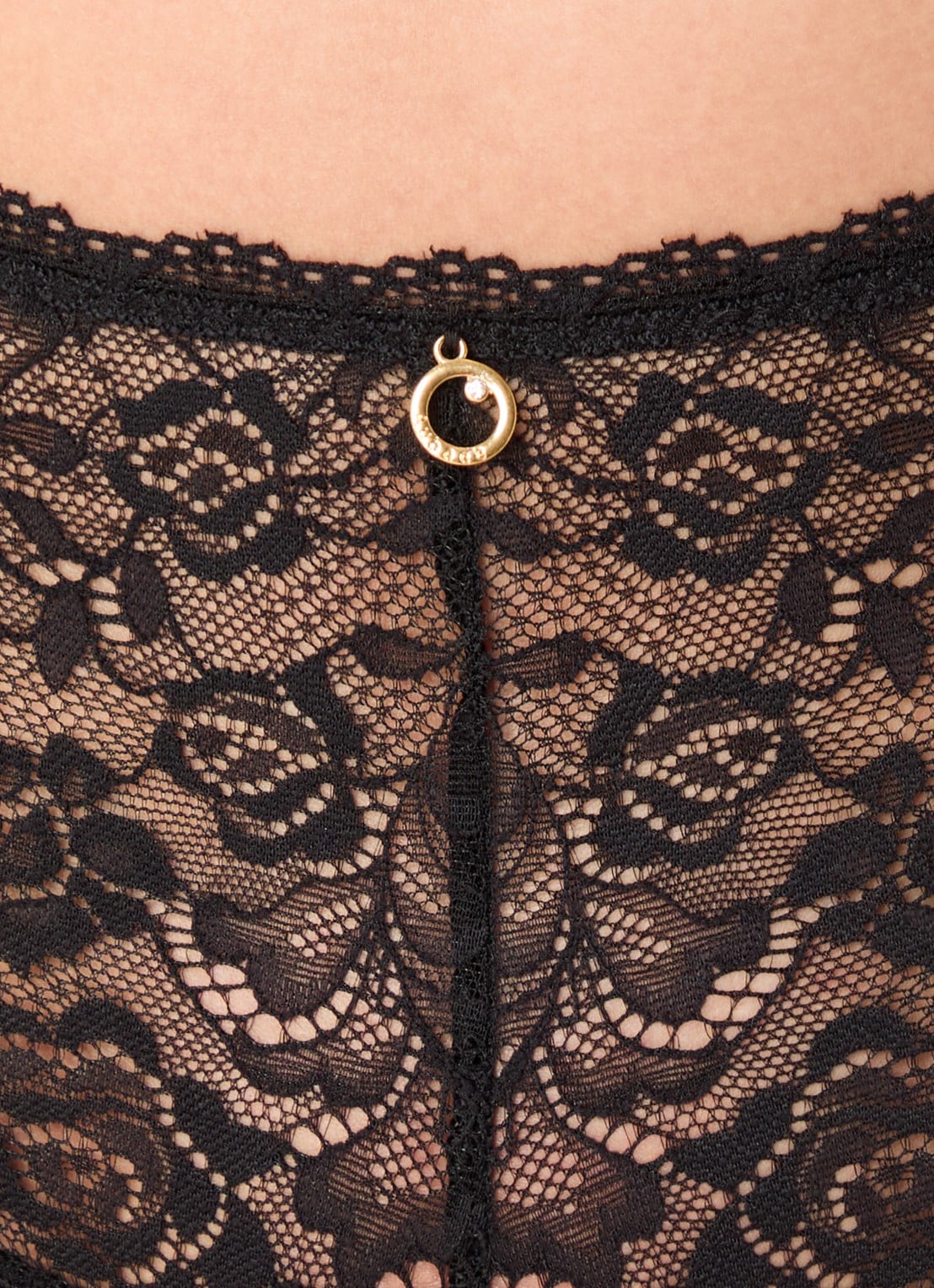 Aubade Rosessence Saint-Tropez high waisted shorty van kant - detail 3 zwart