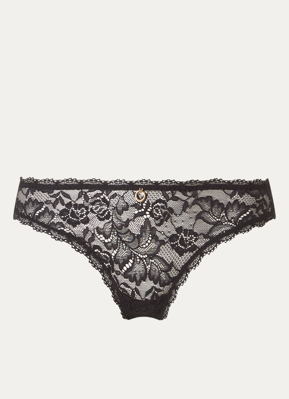 Aubade Rosessence tanga van kant - voorkant 4 zwart
