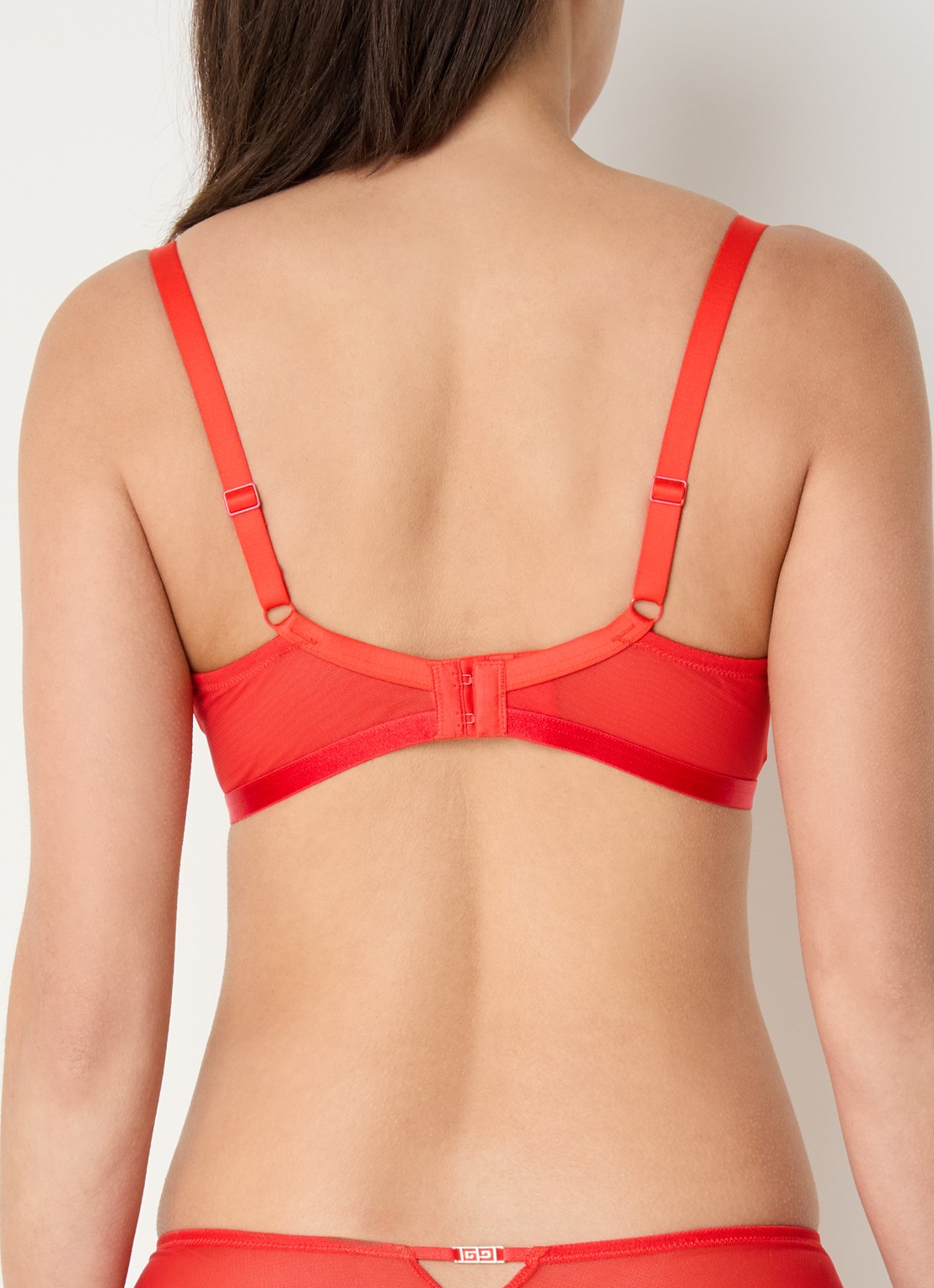 Aubade Rules Of Attraction beugel bh van mesh met borduring - achterkant 5 rood