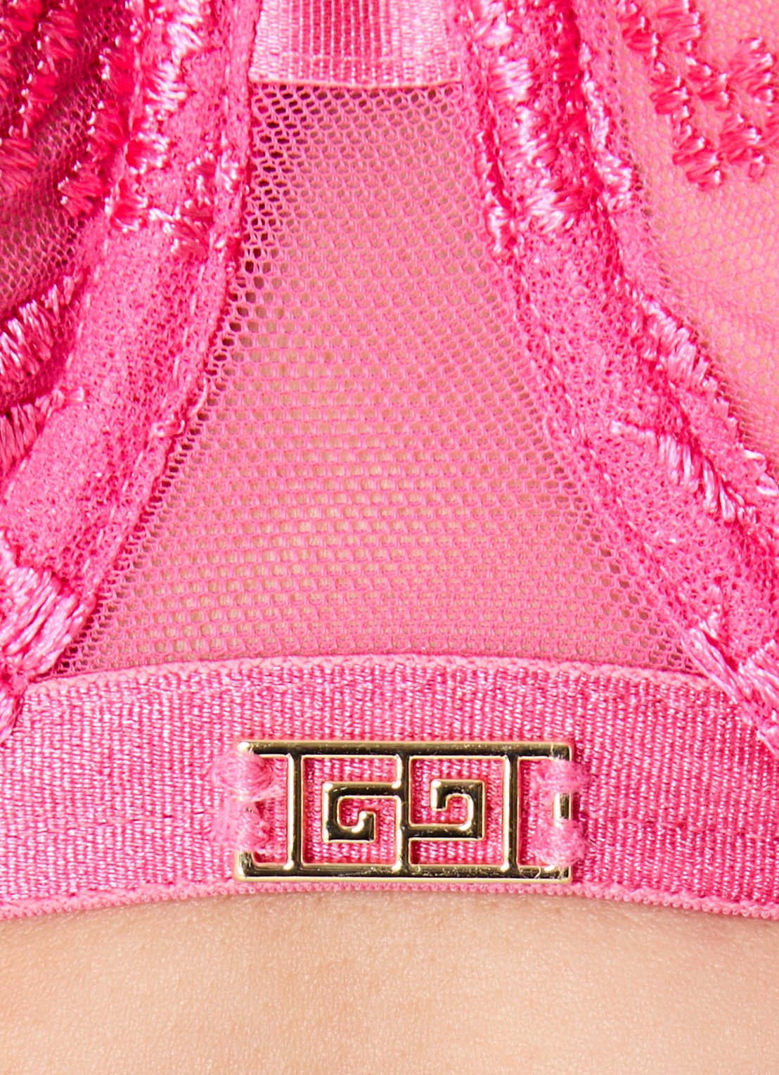 Aubade Rules Of Attraction beugel bh van mesh met borduring - detail 4 roze