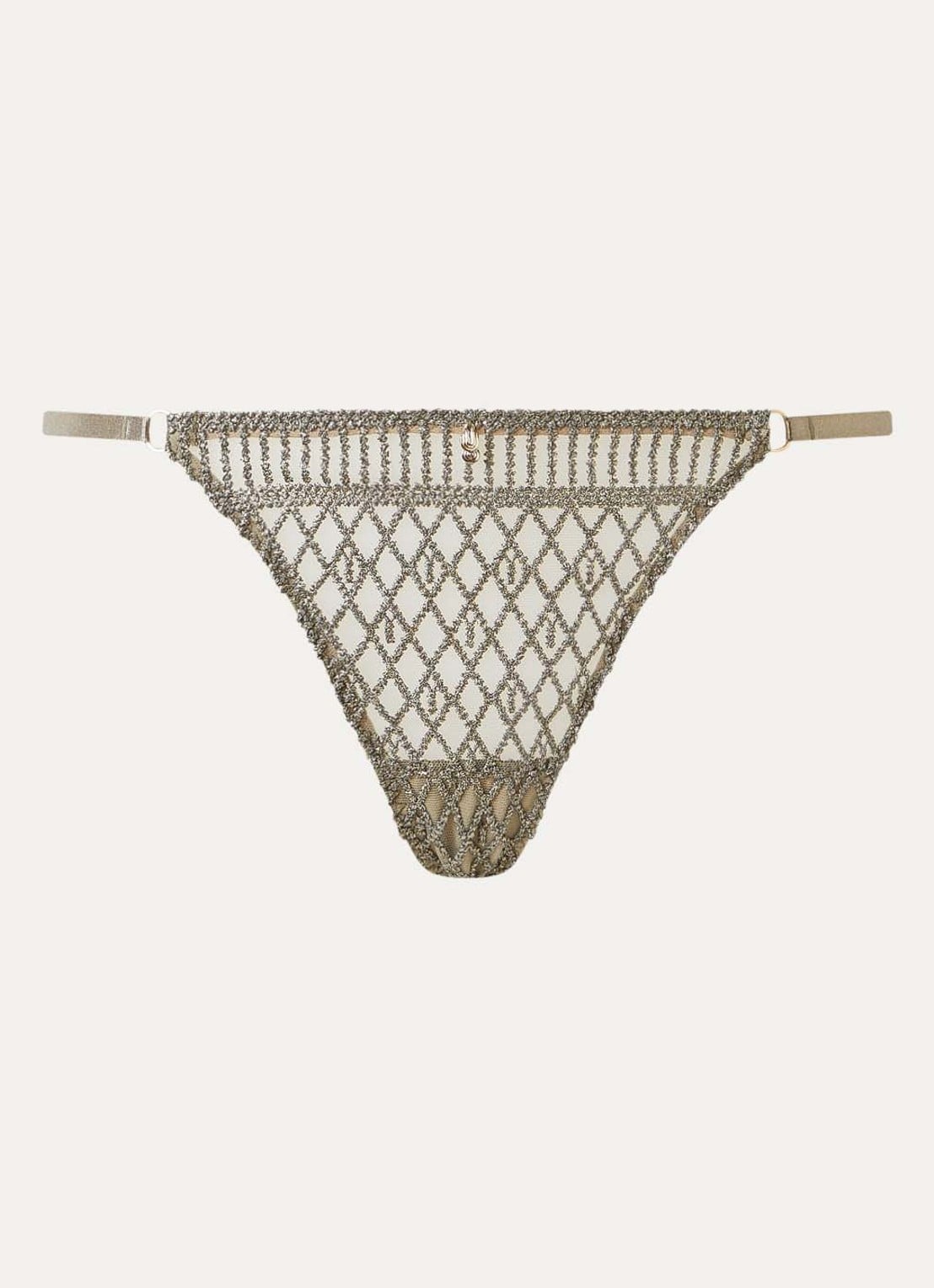 Aubade Stardust Dream string van mesh met lurex - voorkant groen