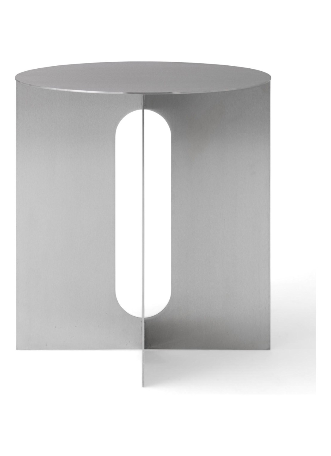 Audo Copenhagen Androgyne bijzettafel Ø40 cm - voorkant grijs