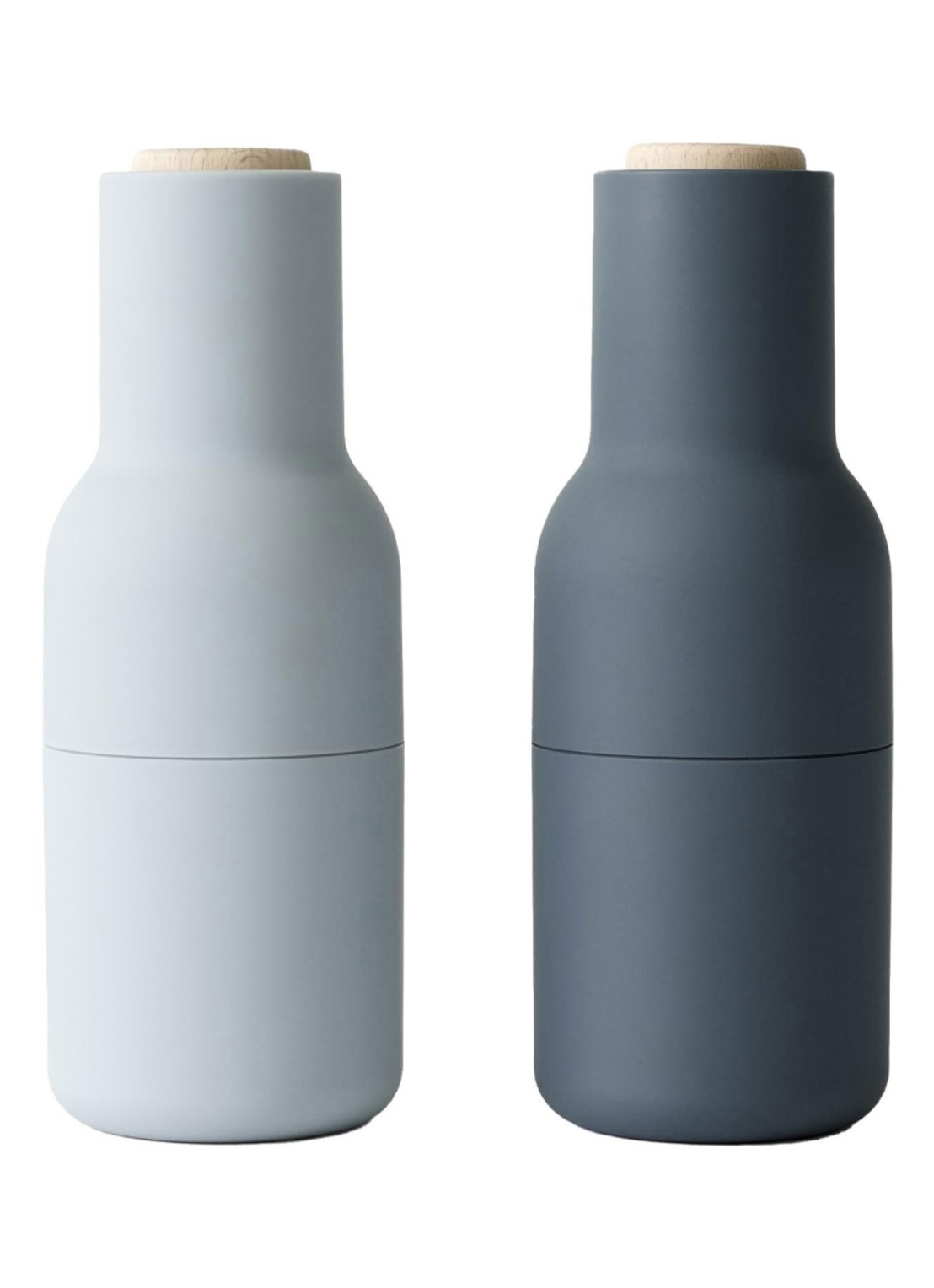 Audo Copenhagen Bottle Grinder peper- en zoutmolen - voorkant blauw
