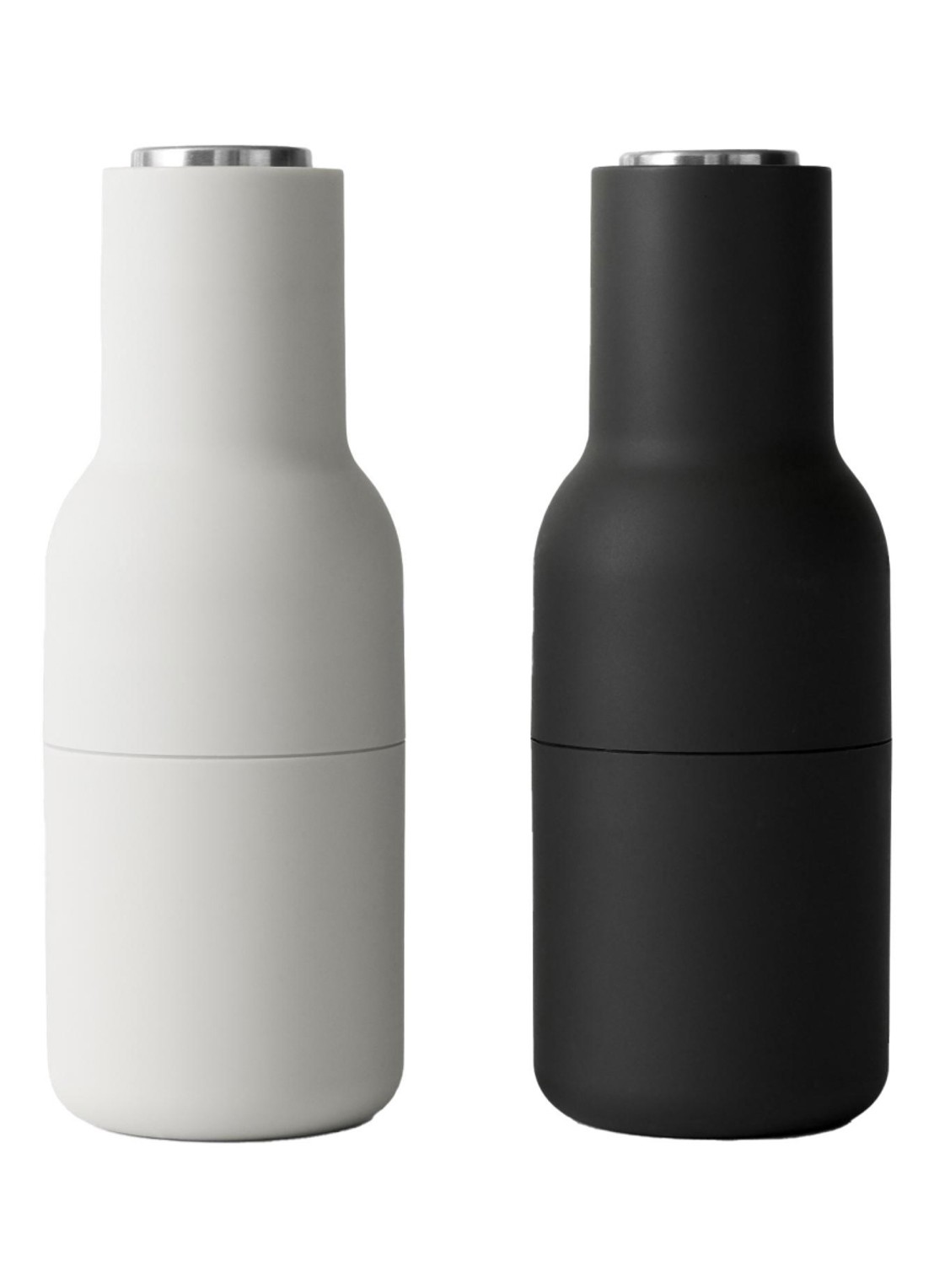 Audo Copenhagen Bottle Grinder peper- en zoutmolen - voorkant zwart