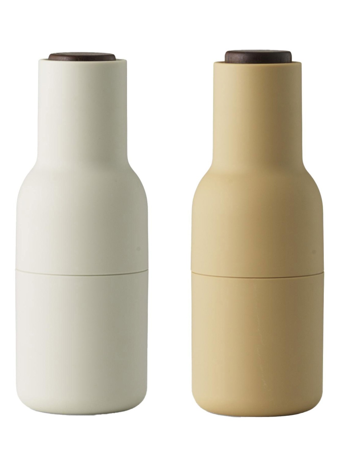 Audo Copenhagen Bottle Grinder peper- en zoutmolen  - voorkant geel