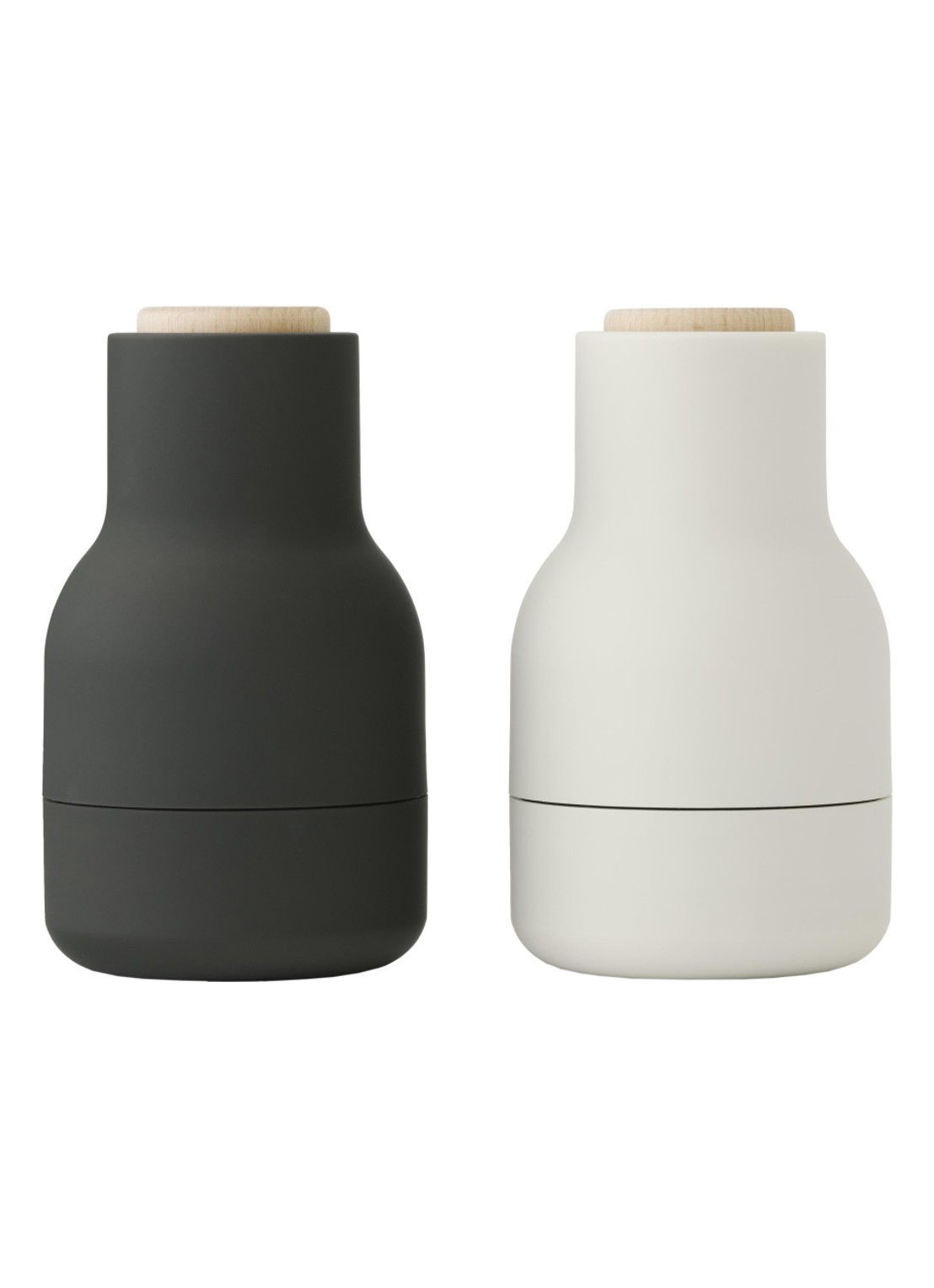 Audo Copenhagen Bottle Grinder Small peper- en zoutmolen set van 2  - voorkant zwart