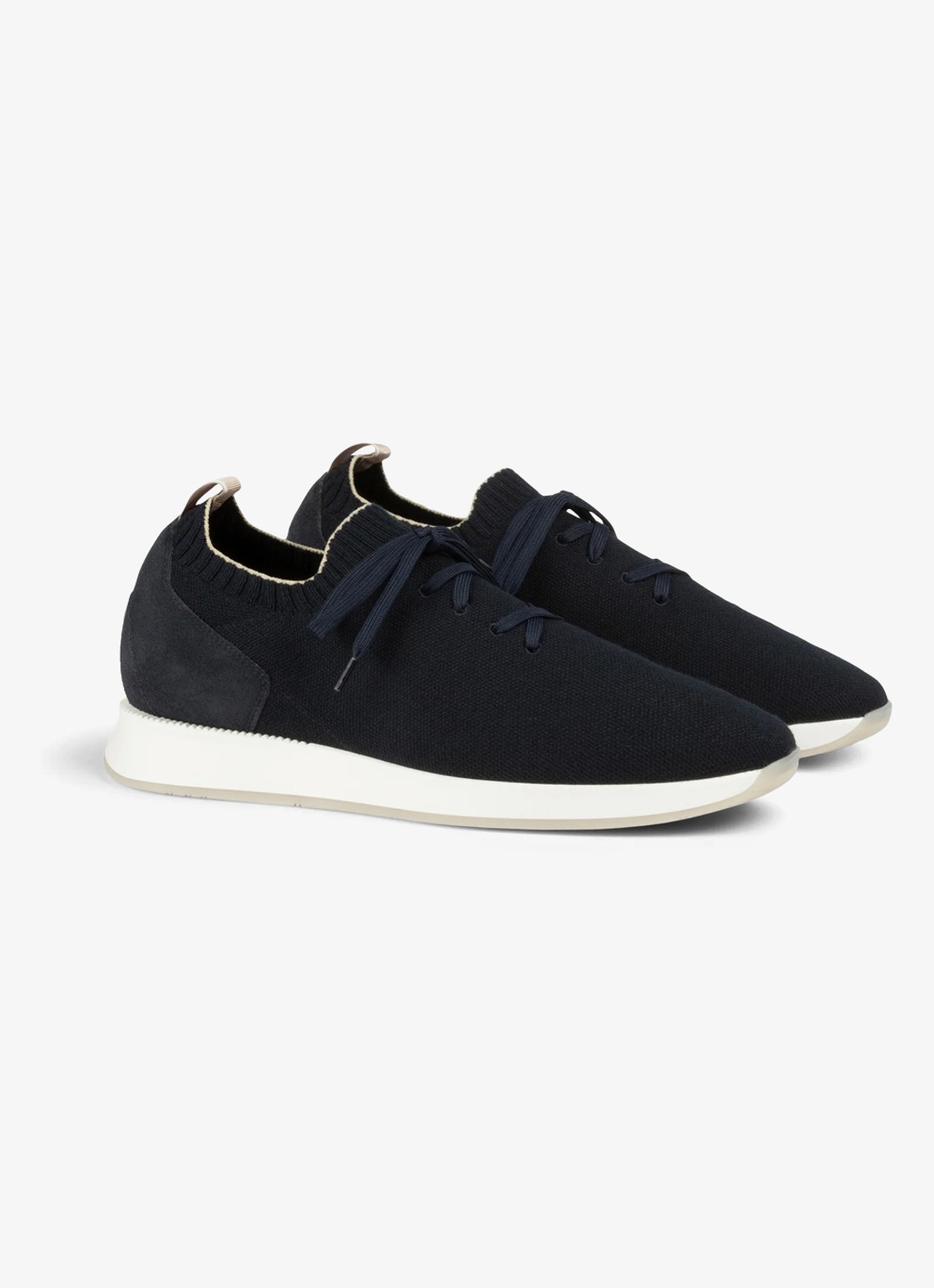 Aurélien Active Knit 2.0 sneaker met gebreid bovenwerk van wol - voorkant 5 navy-410 / blauw