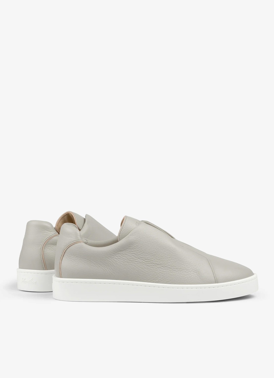 Aurélien AUR3 sneaker van kalfsleer - achterkant 6 light grey-50 / grijs