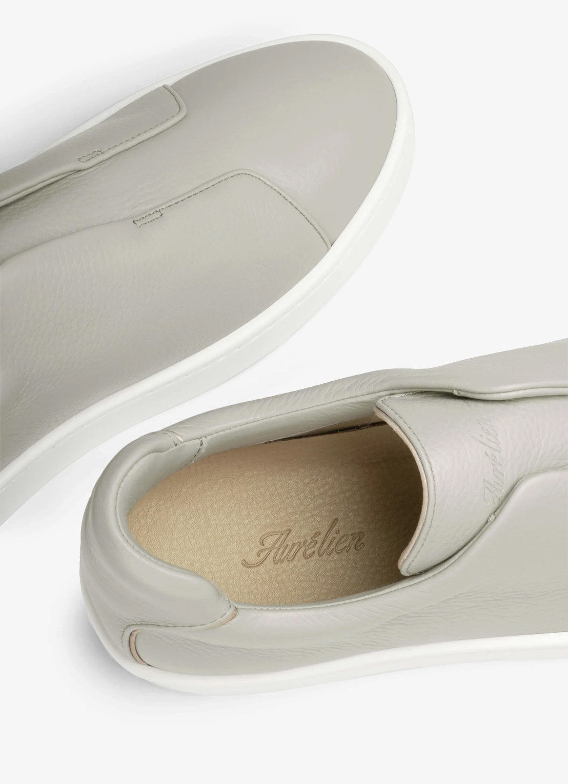 Aurélien AUR3 sneaker van kalfsleer - detail 2 light grey-50 / grijs