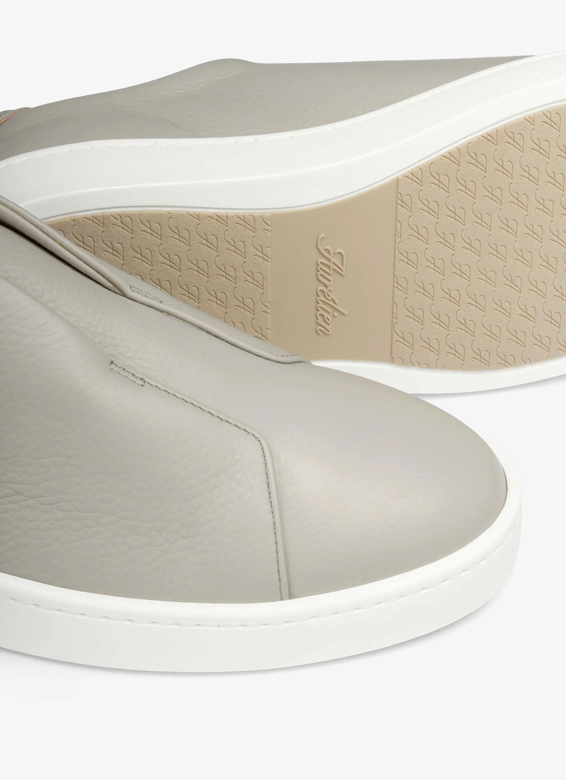 Aurélien AUR3 sneaker van kalfsleer - detail 3 light grey-50 / grijs