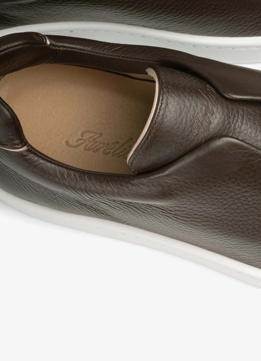 Aurélien AUR3 sneaker van kalfsleer - detail 3 brown-200 / bruin