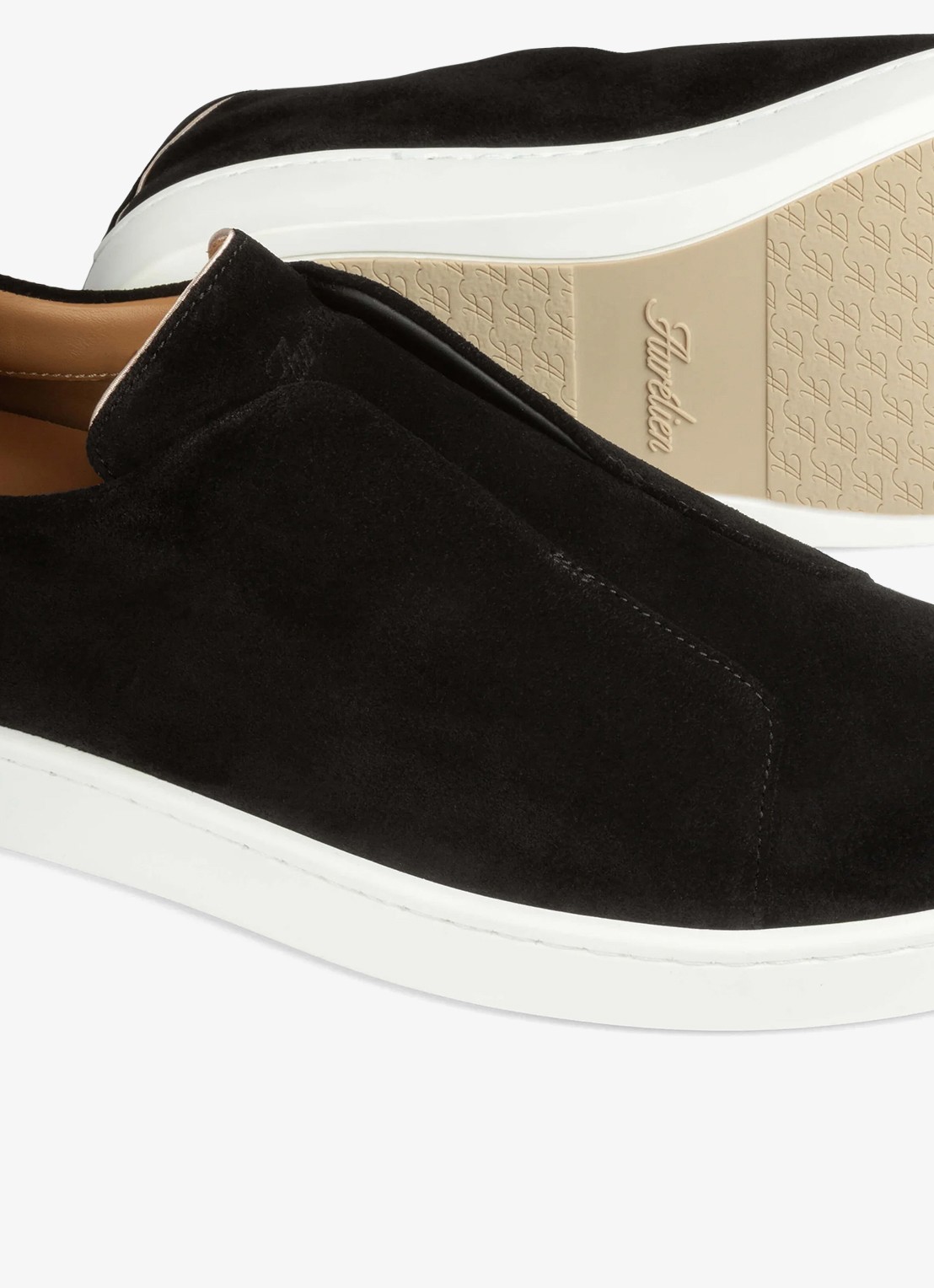 Aurélien AUR3 sneaker van suède - detail 2 black-1 / zwart