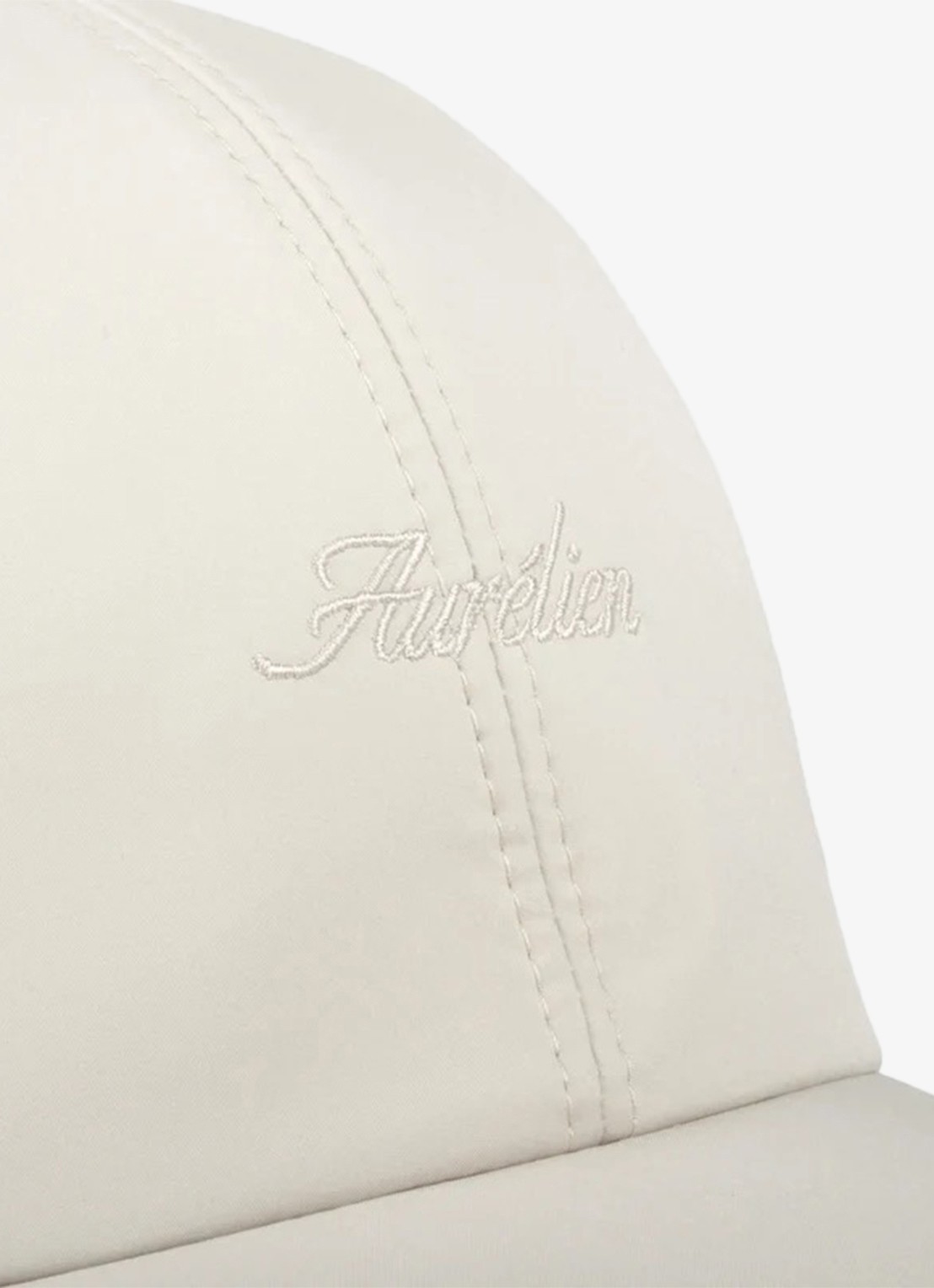 Aurélien Baseball pet met logo - detail ecru-100