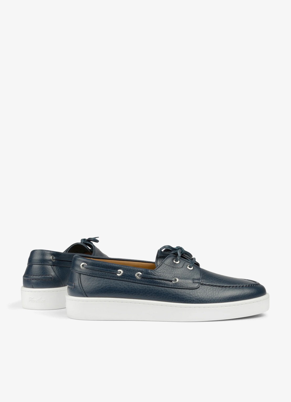 Aurélien Boat sneaker van kalfsleer - detail 6 navy-410