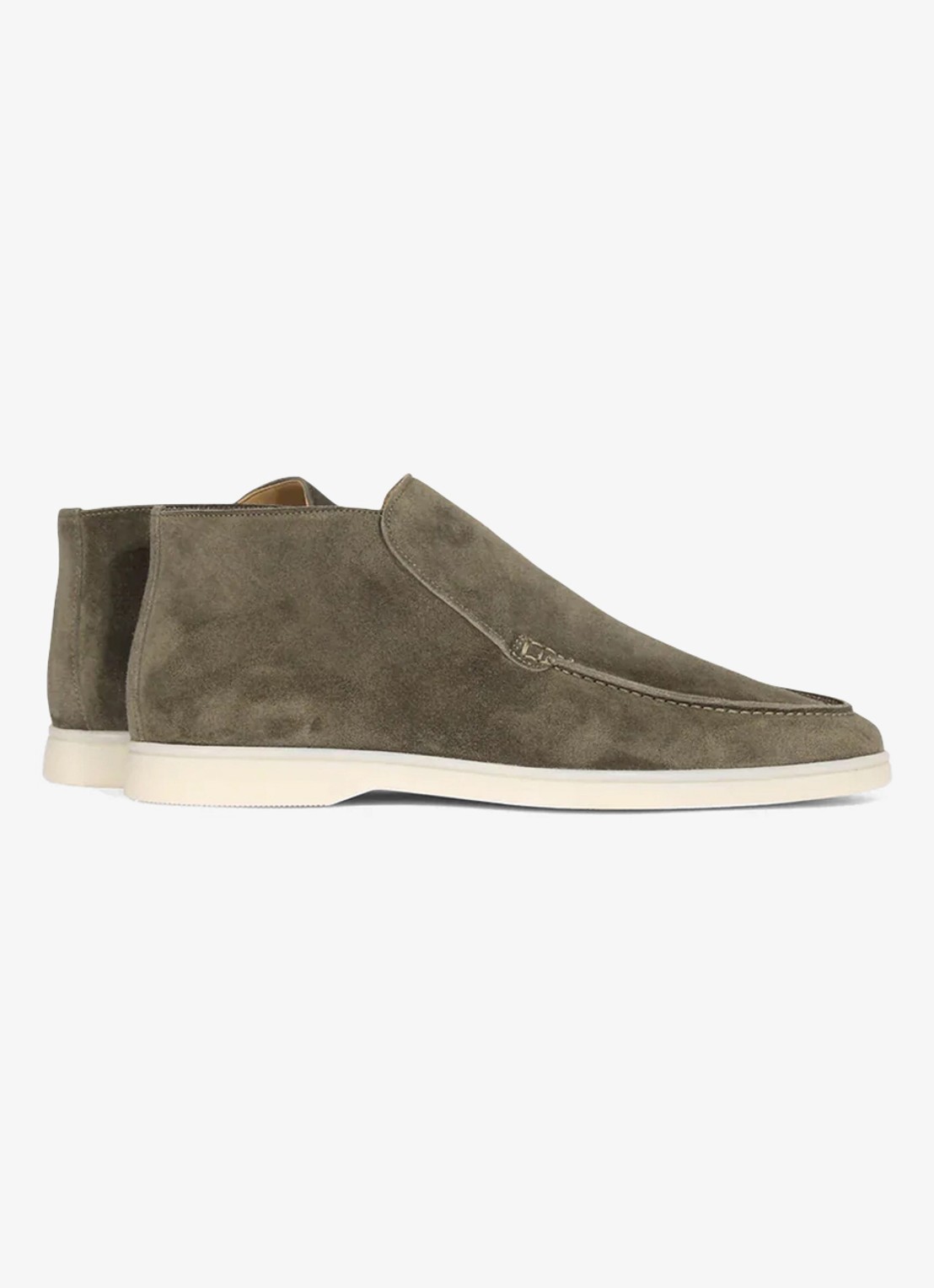 Aurélien City loafer van suède - achterkant olive-300 / groen