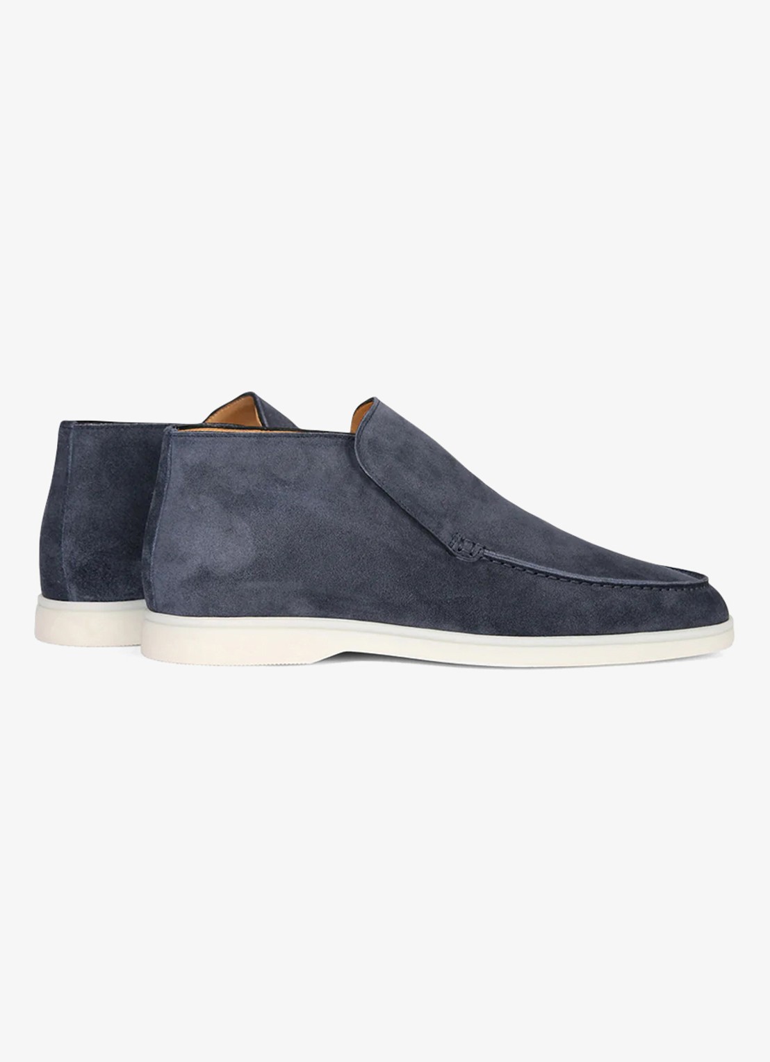 Aurélien City loafer van suède - achterkant 4 steel blue-400 / blauw
