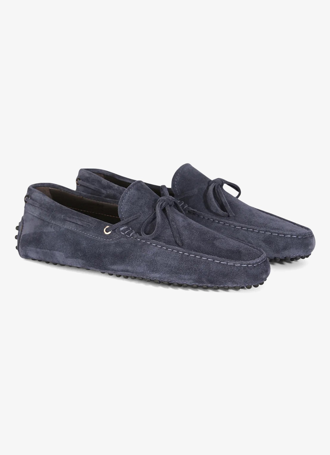 Aurélien Driving mocassin van suède - voorkant 2 steel blue-400