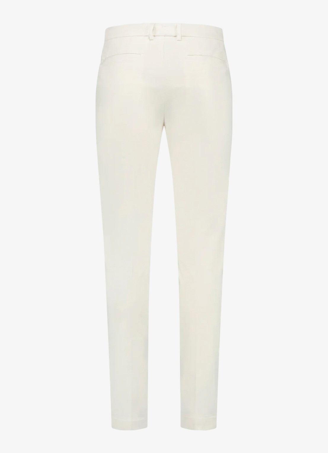 Aurélien Metropolitan straight fit pantalon met steekzakken - achterkant 4 ivory-120