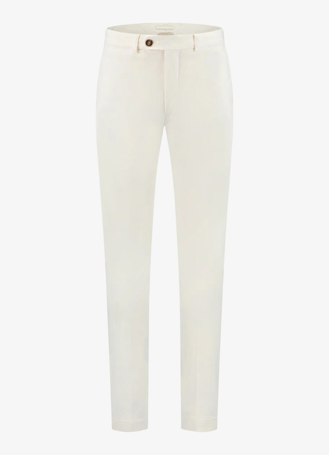 Aurélien Metropolitan straight fit pantalon met steekzakken - voorkant ivory-120