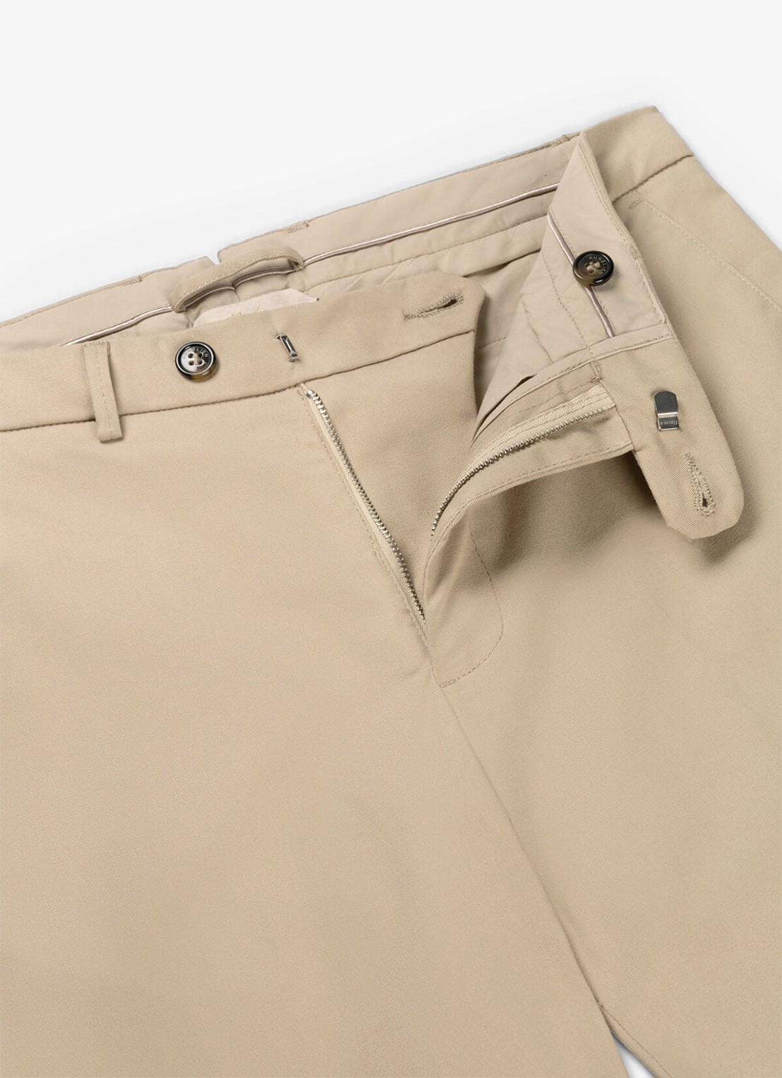 Aurélien Metropolitan straight fit pantalon met steekzakken - detail 3 dark beige-251