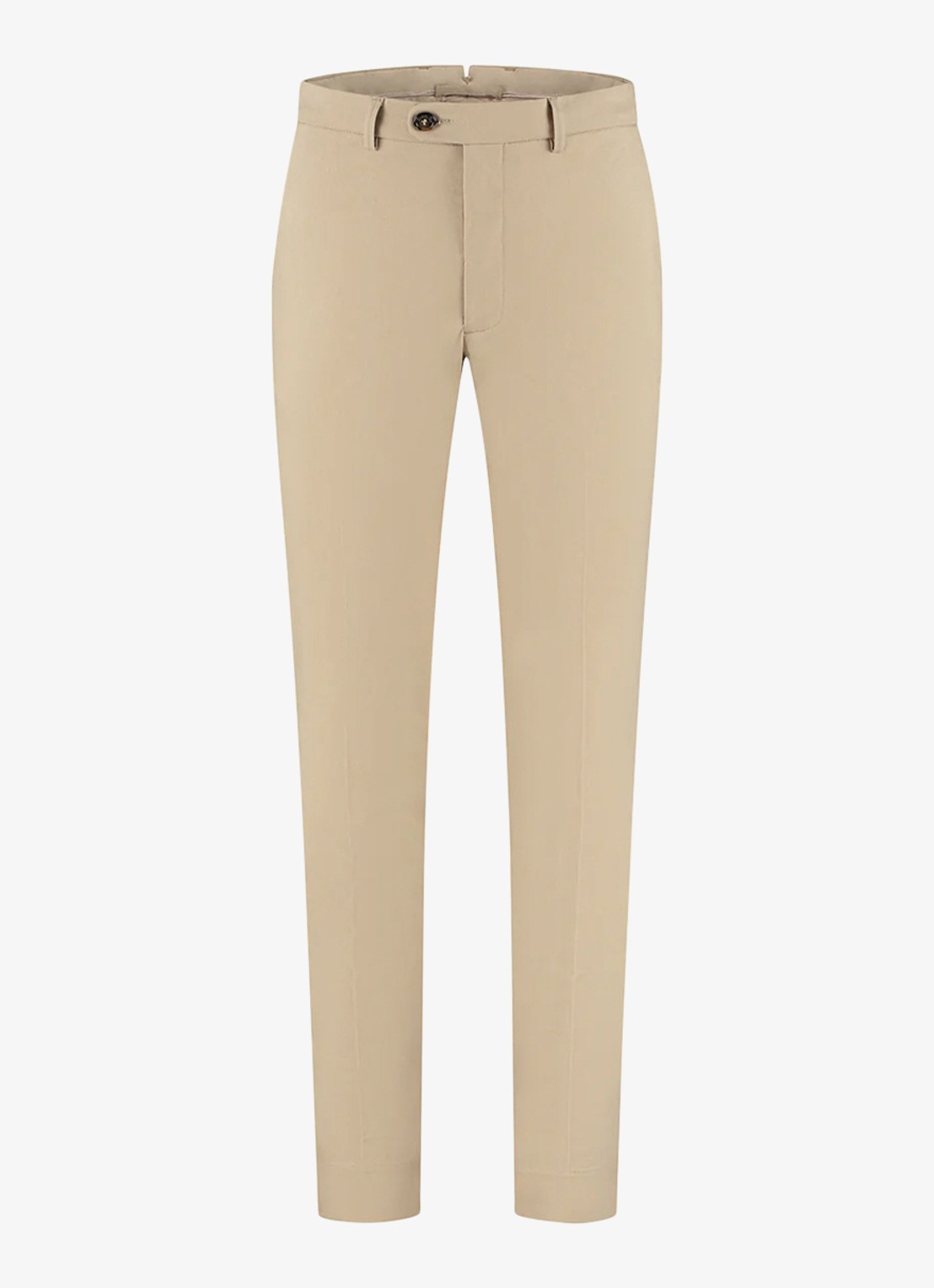 Aurélien Metropolitan straight fit pantalon met steekzakken - voorkant dark beige-251