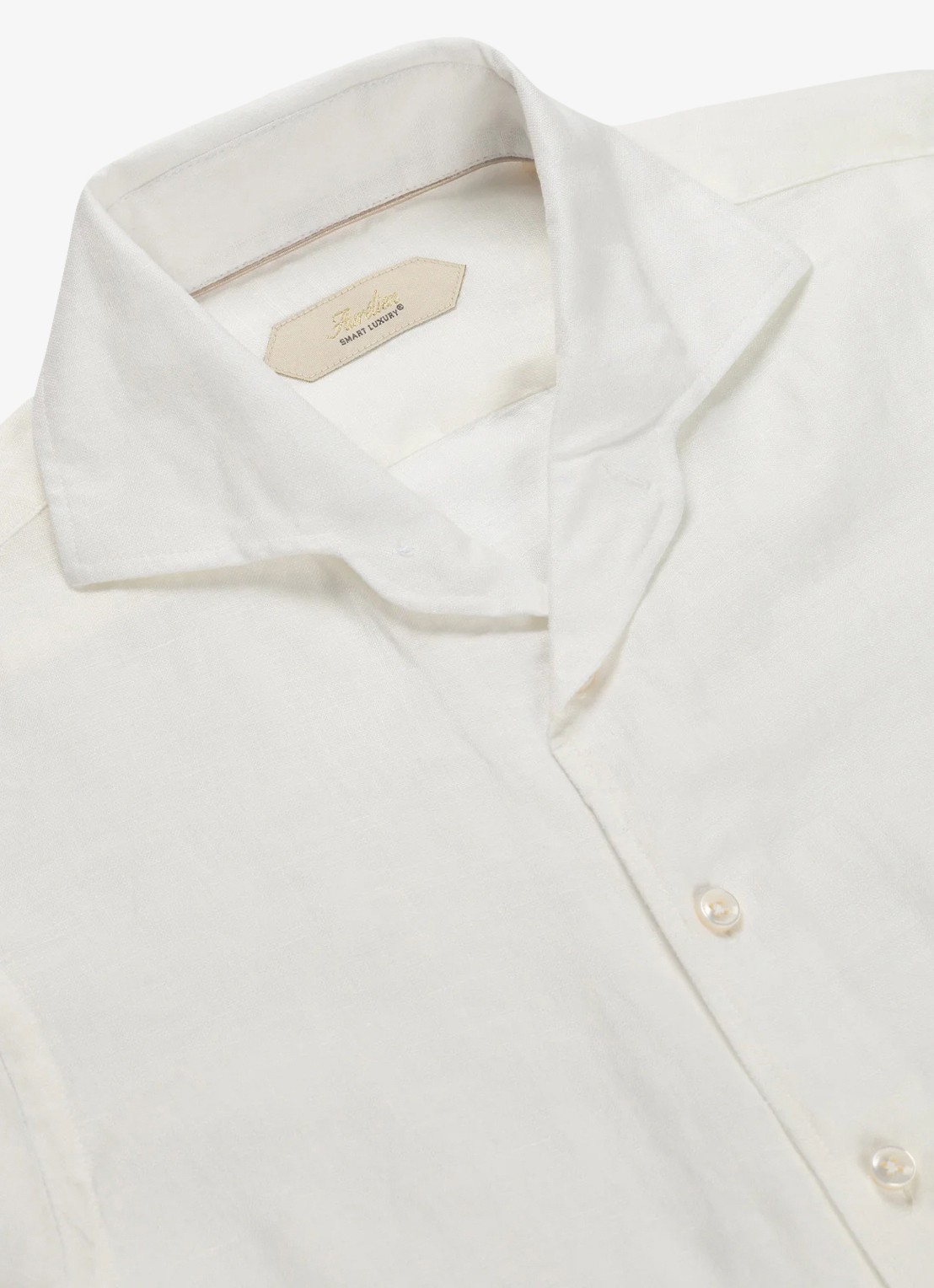 Aurélien Regular fit overhemd van linnen - detail ivory-120