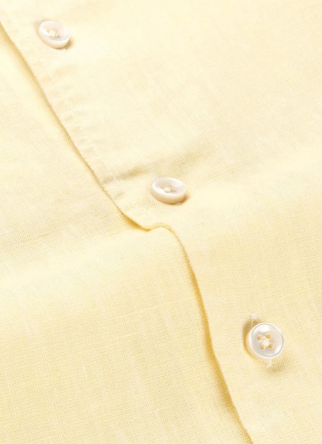Aurélien Regular fit overhemd van linnen - detail 5 light yellow-740