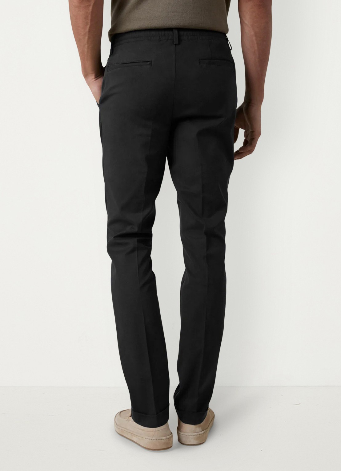 Aurélien Regular fit pantalon met steekzakken - achterkant 4 black-1