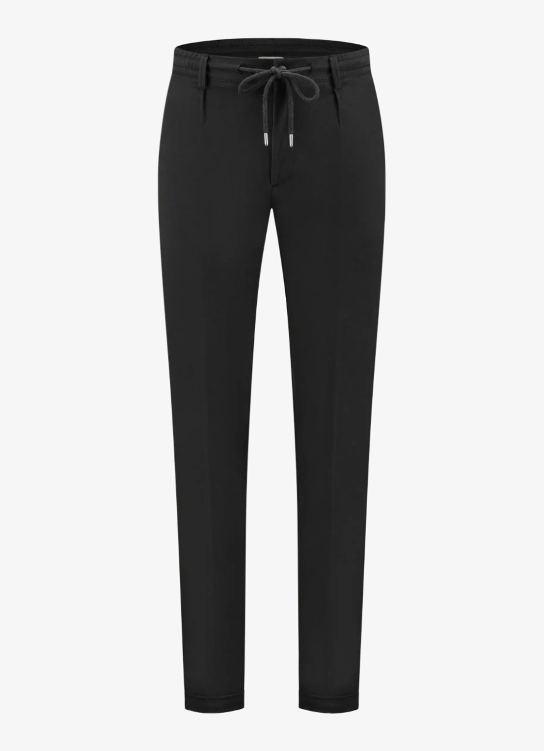 Aurélien Regular fit pantalon met steekzakken - voorkant 4 zwart