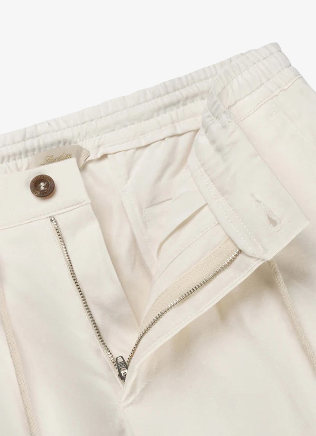 Aurélien Regular fit pantalon met steekzakken - detail 3 ivory-120