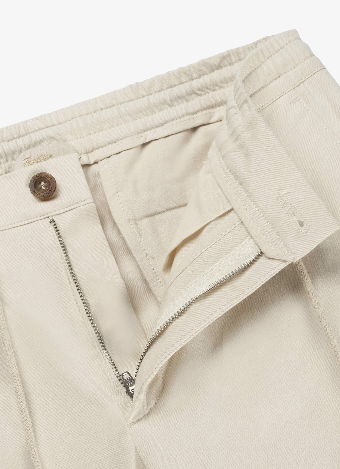 Aurélien Regular fit pantalon met steekzakken - detail 8 dark beige-251