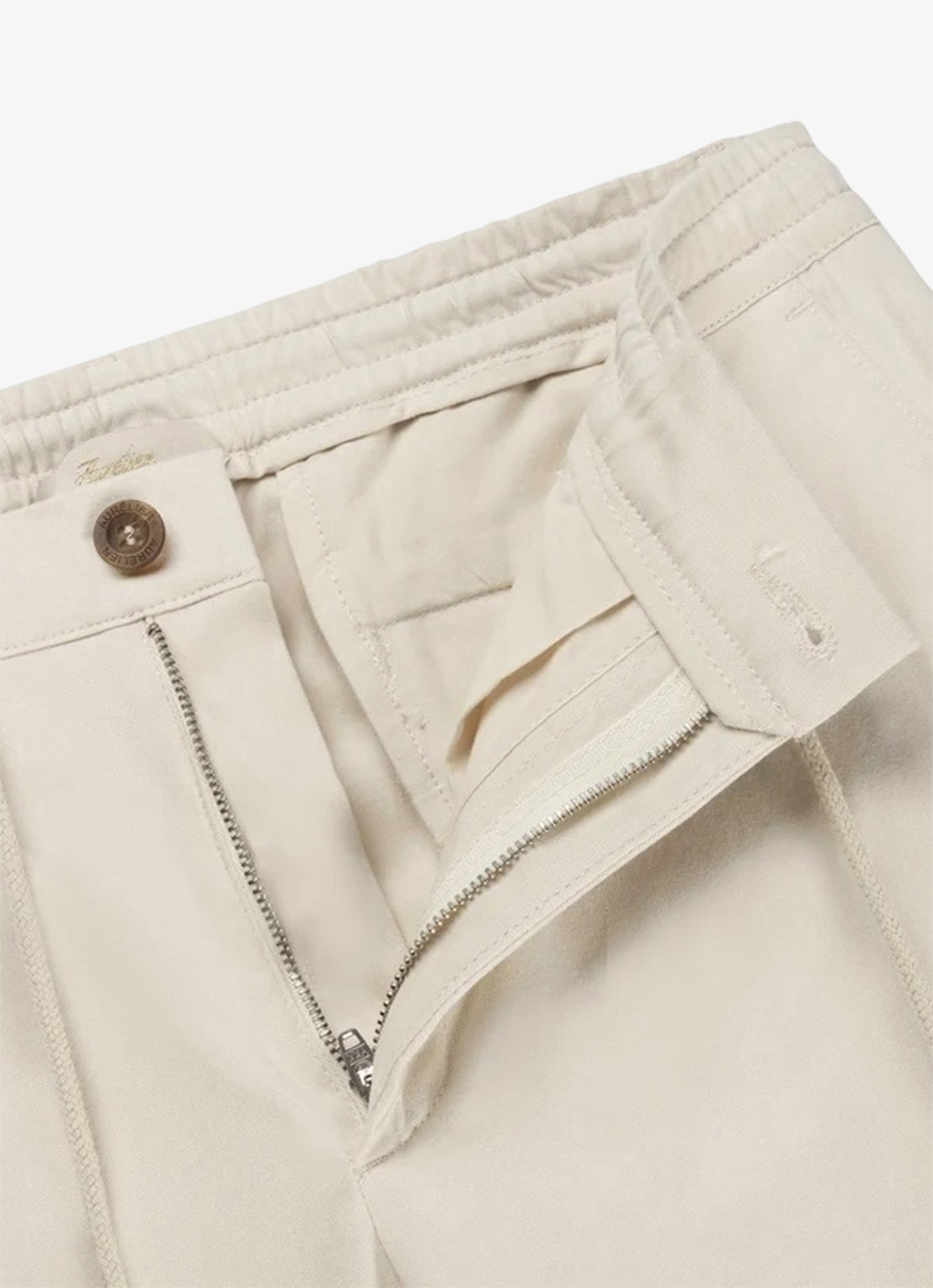Aurélien Regular fit pantalon met steekzakken - achterkant 5 dark beige-251