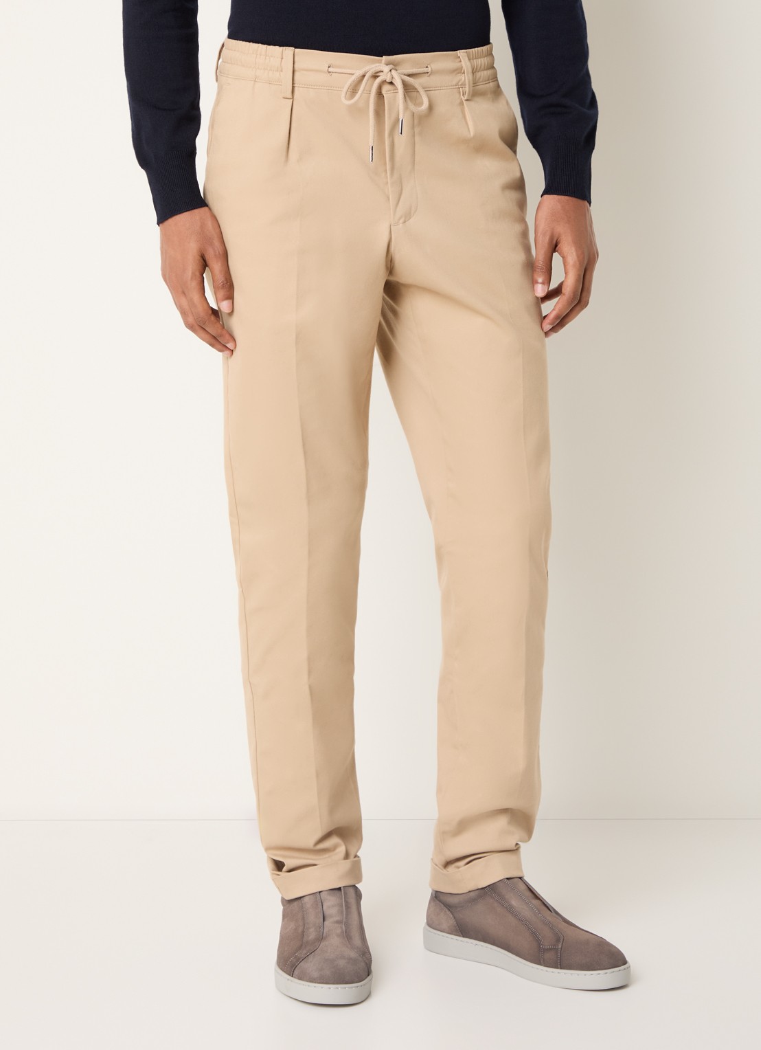 Aurélien Regular fit pantalon met steekzakken - detail 11 dark beige-251