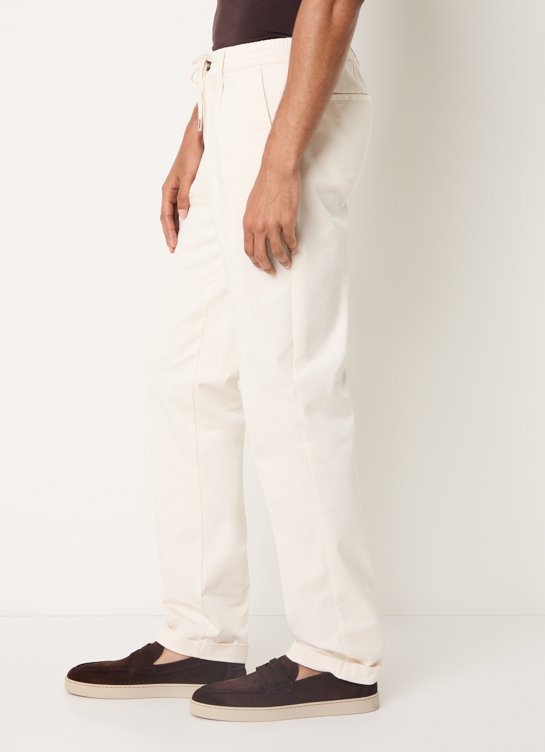 Aurélien Regular fit pantalon met steekzakken - detail 6 light beige-271