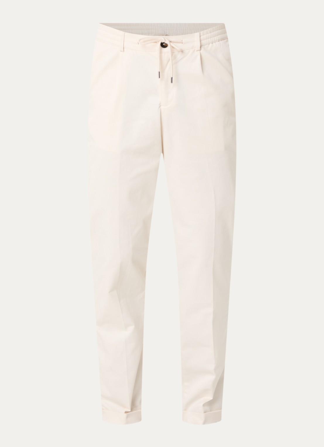 Aurélien Regular fit pantalon met steekzakken - voorkant 2 light beige-271