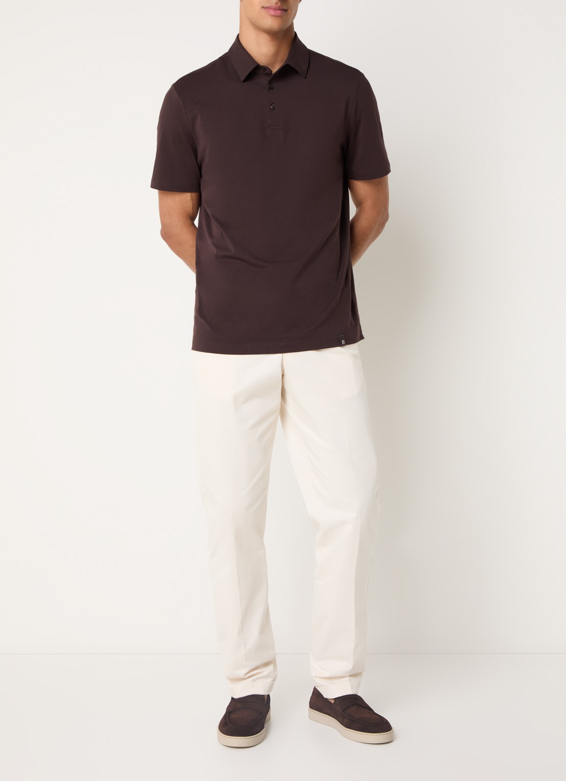 Aurélien Regular fit pantalon met steekzakken - voorkant 3 light beige-271
