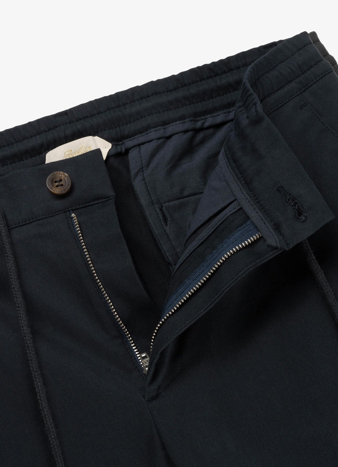 Aurélien Regular fit pantalon met steekzakken - detail 5 navy-410
