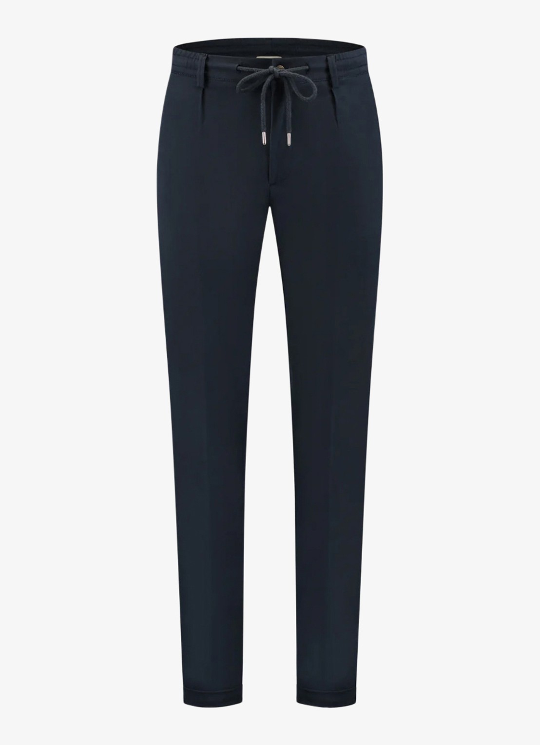 Aurélien Regular fit pantalon met steekzakken - voorkant 2 navy-410