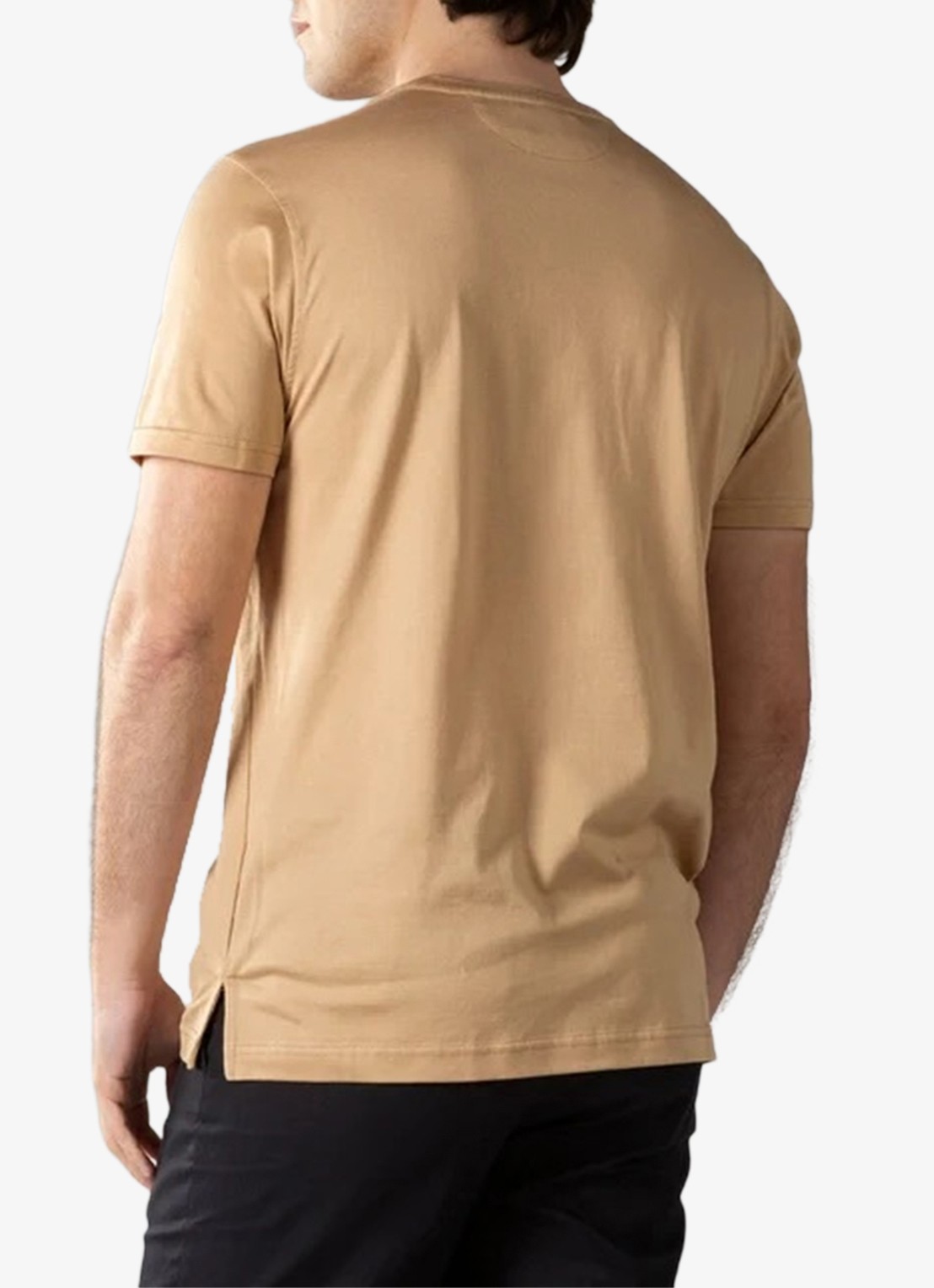 Aurélien Regular fit polo van linnen - achterkant 4 beige-260