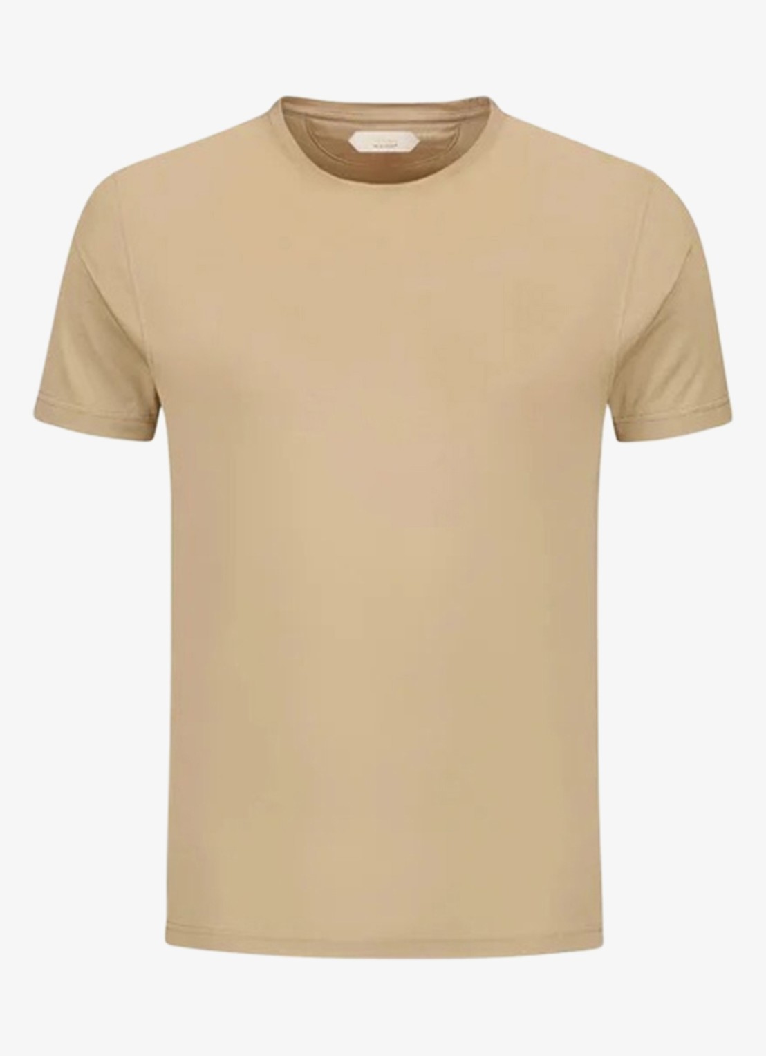 Aurélien Regular fit polo van linnen - voorkant beige-260