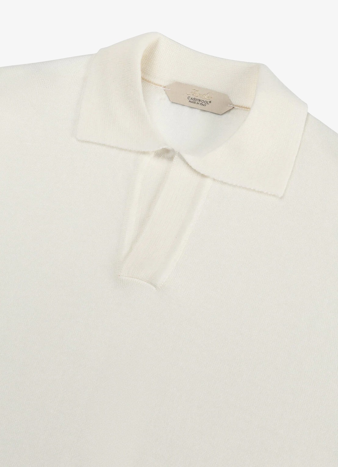 Aurélien Regular fit polo van merino wol - detail ivory-120