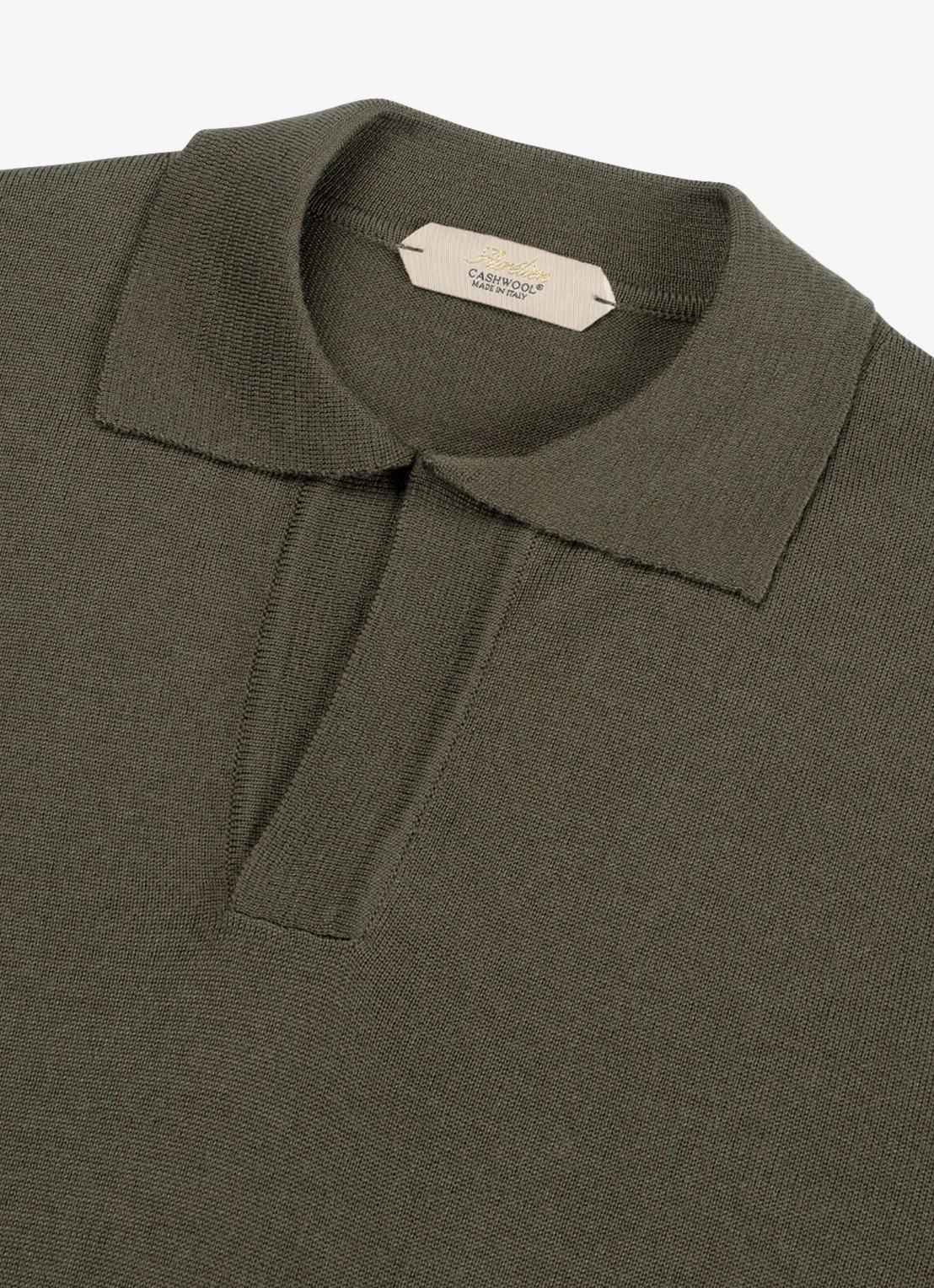 Aurélien Regular fit polo van merino wol - detail 3 olive-300