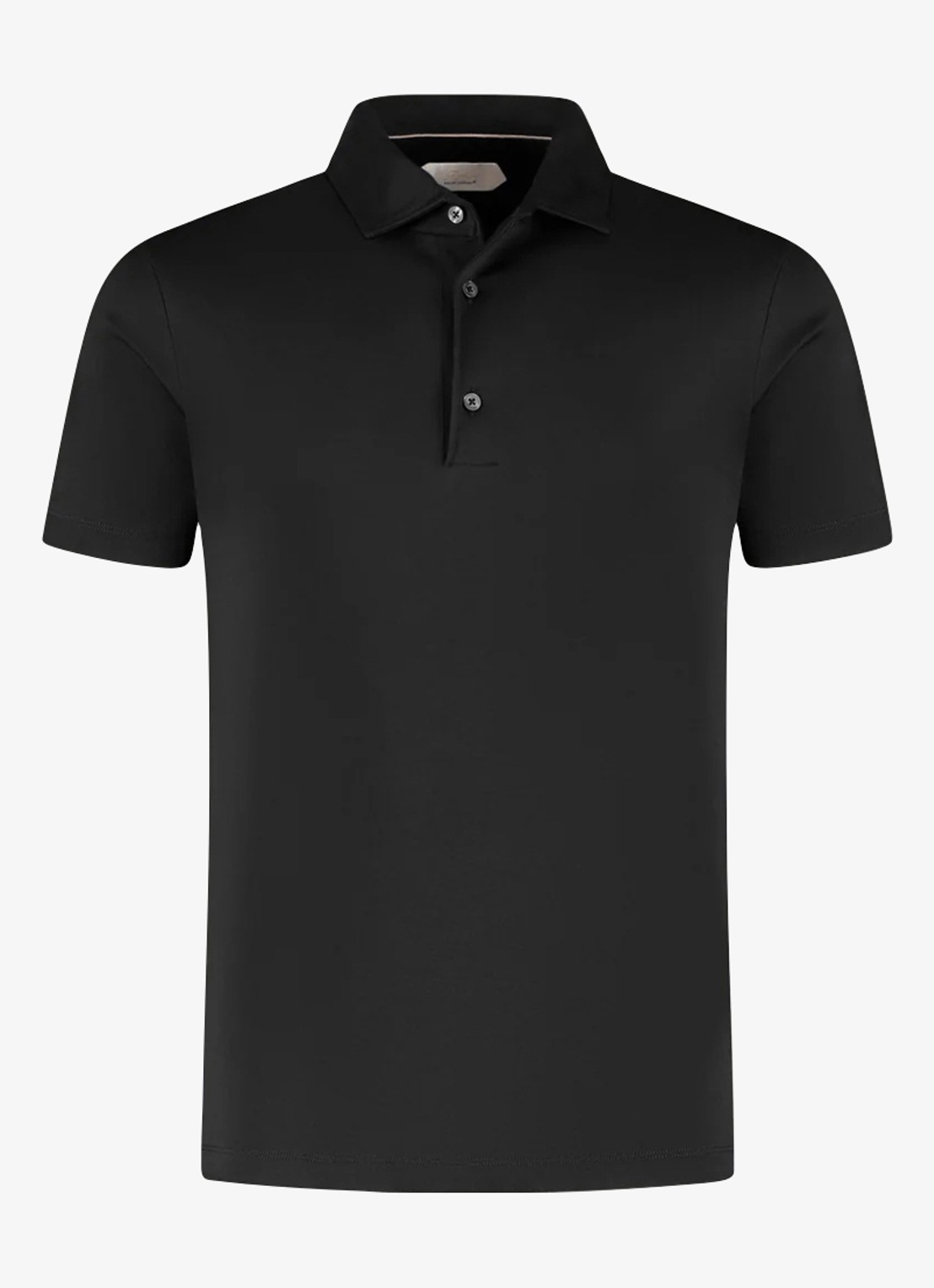 Aurélien Regular fit polo - voorkant 2 zwart