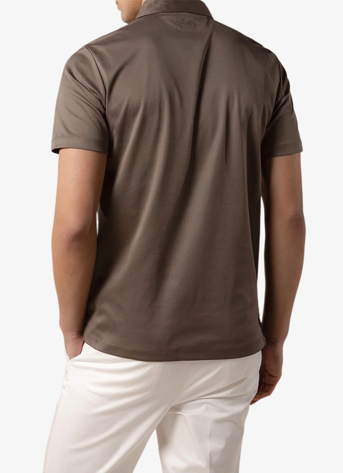 Aurélien Regular fit polo - achterkant ash grey-30