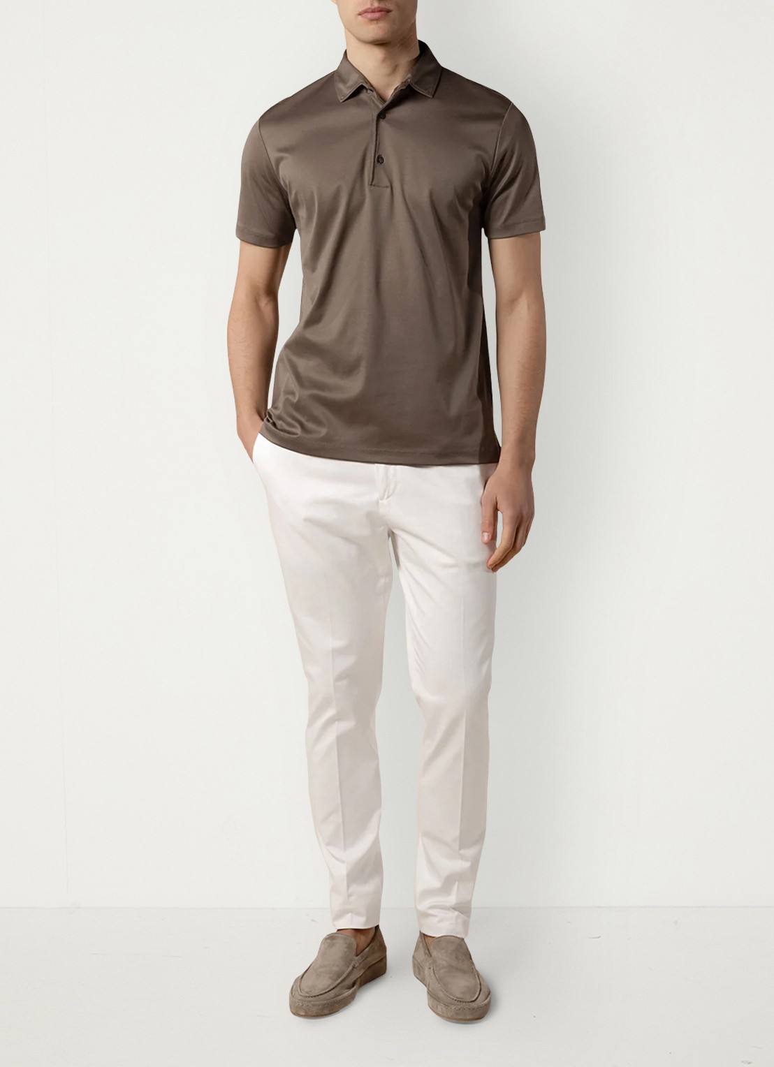 Aurélien Regular fit polo - voorkant 6 ash grey-30