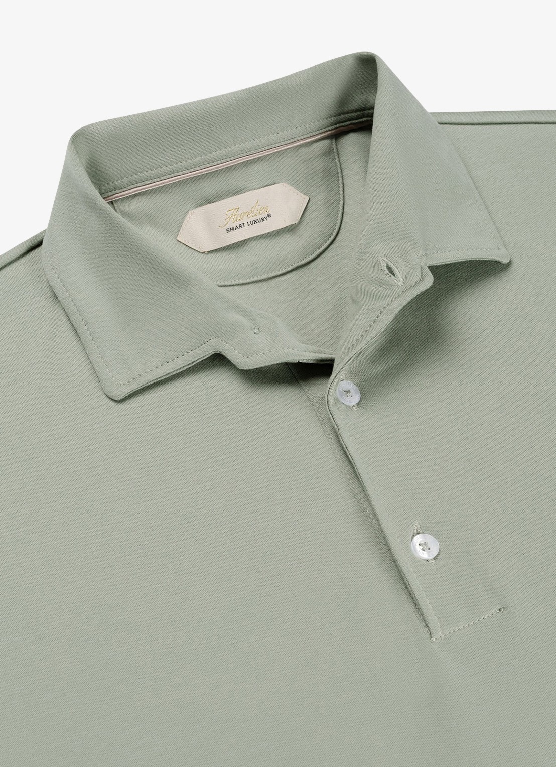 Aurélien Regular fit polo - detail pistache-340