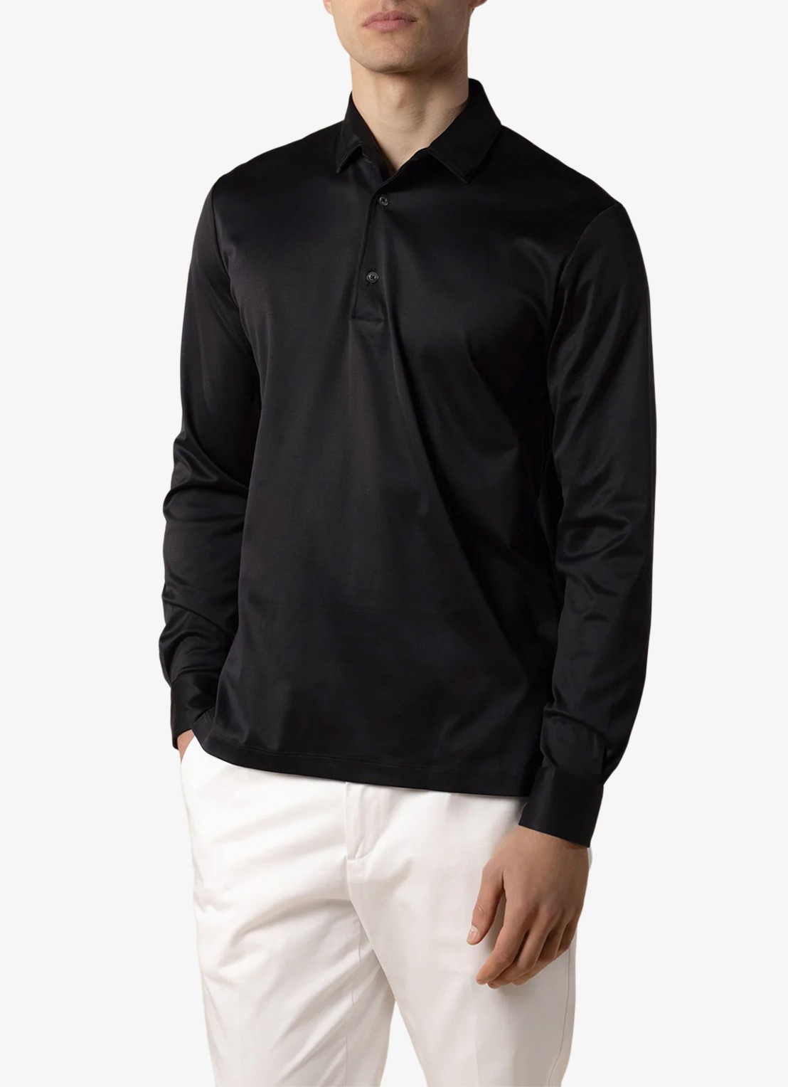 Aurélien Regular fit polo - detail 2 zwart