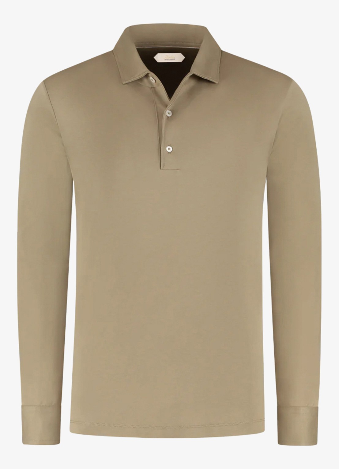 Aurélien Regular fit polo - voorkant dark taupe-901