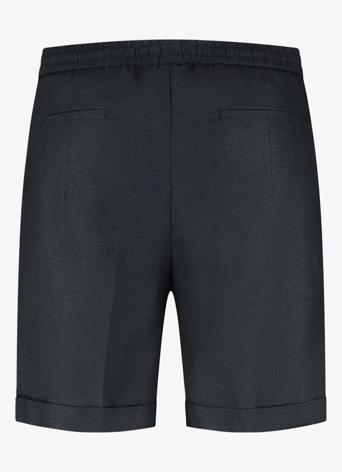 Aurélien Straight fit korte broek van linnen met steekzakken - detail 2 dark beige-251 / beige